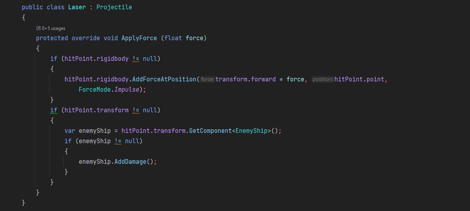 Smooth Operator source screenshot showing repeated "if" null checks in Unity code